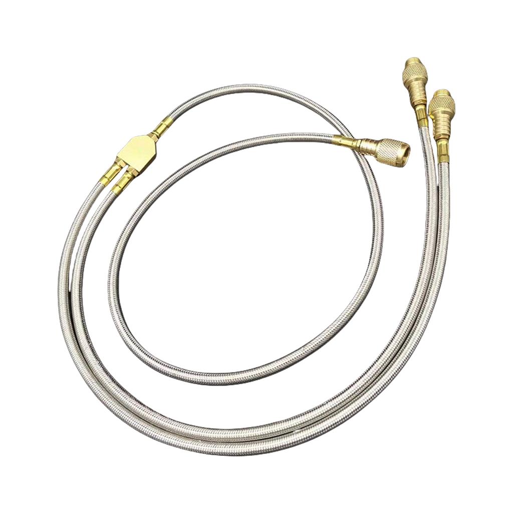 Outdoor Double Connection Tube Gas Valves Durability Gas Converter Stove Adapter for Camping Cooking Efficiency