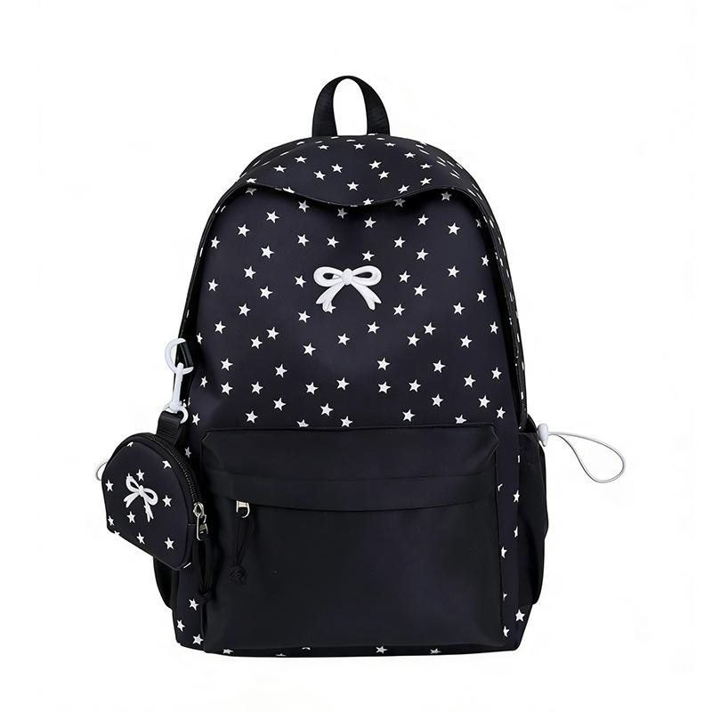 Schoolbag new female cute schoolbag versatile small fresh star bow junior high school college student backpack class backpack