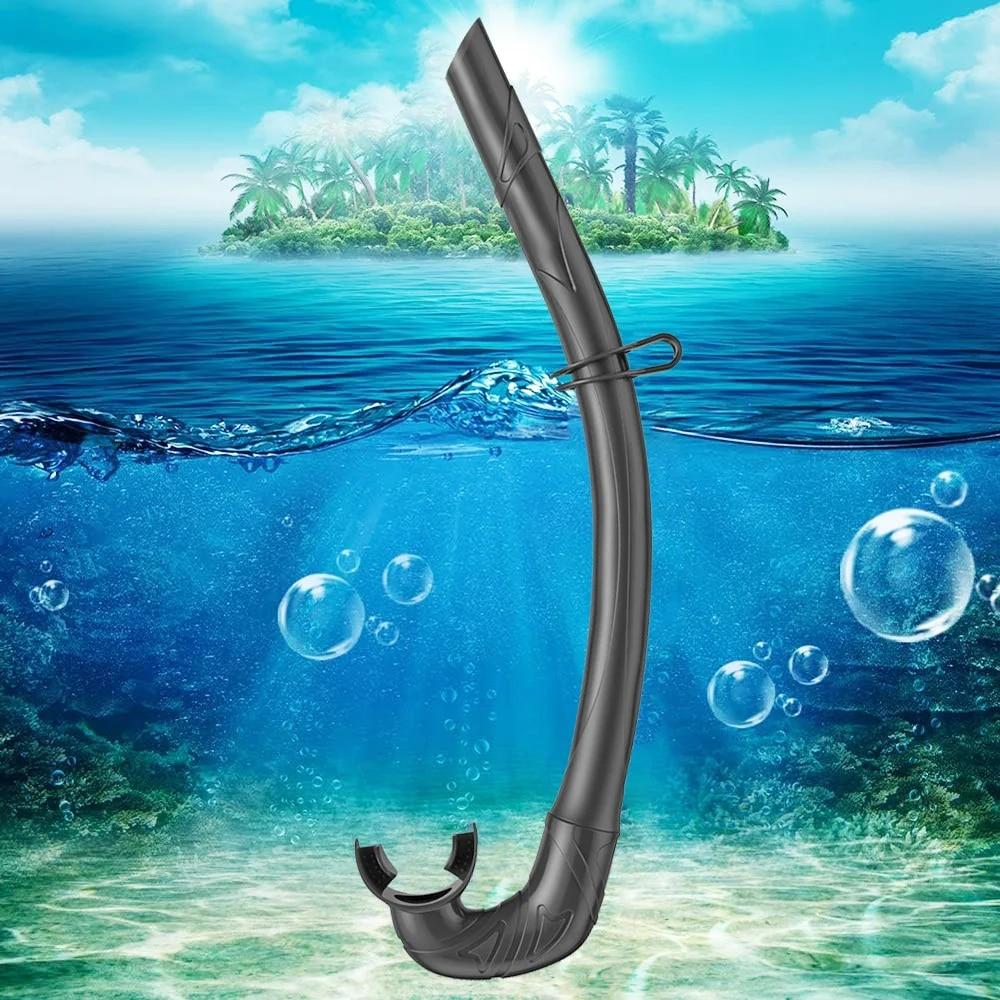 Soft Silicone Diving Snorkel Portable Foldable Easy-Breath Wet Scuba With Storage Case for Freediving Spearfishing Swimming