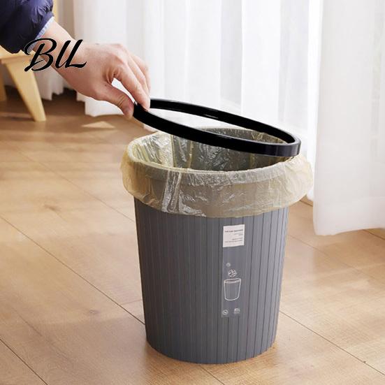Portable Trash Bin 2PCS Garbage Can with Pressure Ring Design Waste Large Capacity Strong Load for Home Bedroom Bathroom Kitchen Durable