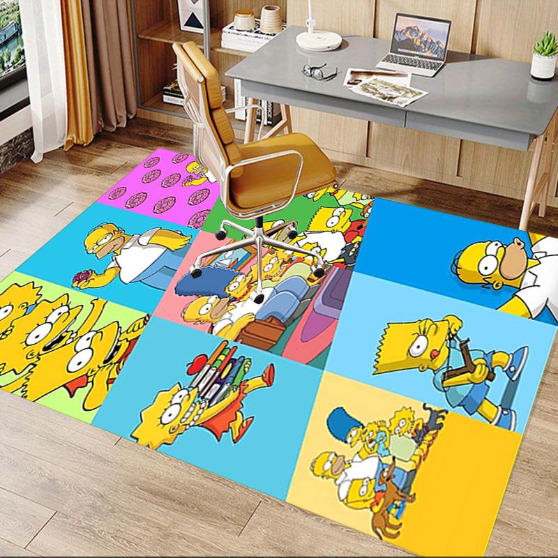 Simpsons Family Carpet For Playroom Bedroom Living Room Sofa Home Decorkids Game Area Rug Nonslip Floor Mat