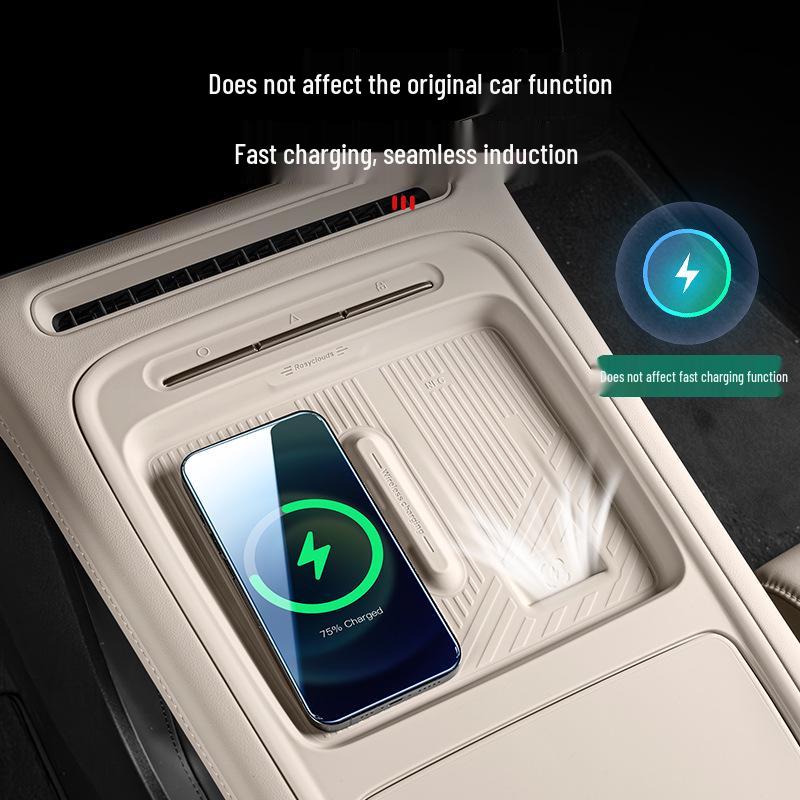 5 NIO ES6 ET5T EC6 Center Console Cup Holder Wireless Charger Silicone Mat (Car Interior Decorative Accessory)