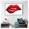 Lippen-Drucke, HD-Bild, Leinwand-Malerei, Wandkunst, Bilder für Wohnzimmer, Heimdekoration, ohne Rahmen, nordisches Poster, einfach, sexy, Rot