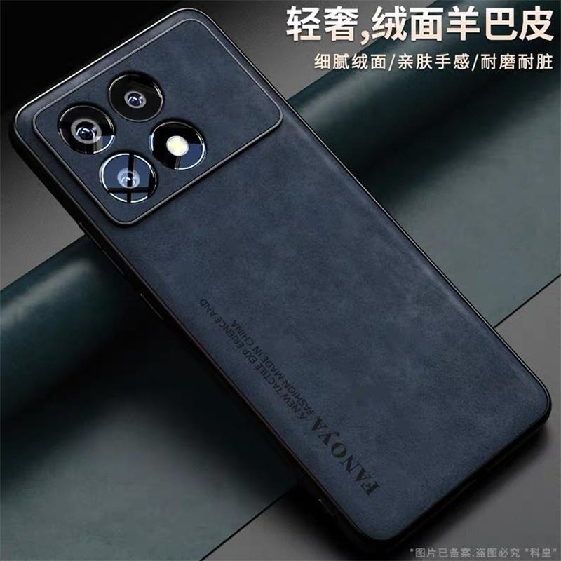 Case For Poco F6 Pro Case Luxury Leather Back Cover For Xiaomi Poco F6Pro 5G Redmi K70 Camera Protect Silicone Shockproof Bumper