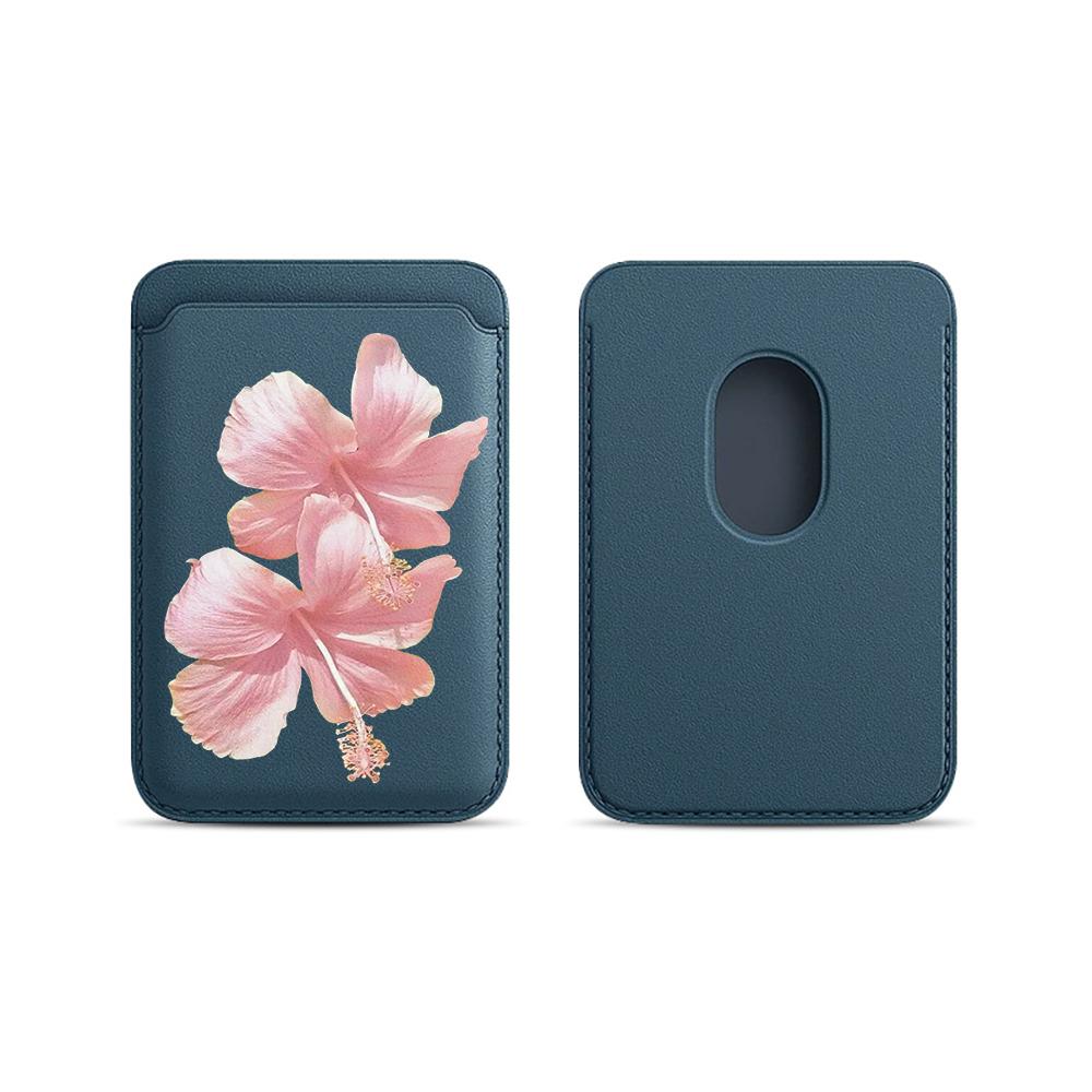 Hibiskusblüten Kartenetui Hülle Handy-Kartenhalter Für Magnetische Hülle Geeignet Für Alle iPhone Für Magsafe Karten-Handy Rückentasche