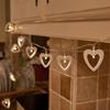 3 Meters 20LEDs Multicolor String Fairy Lights Xmas Christmas Party Lamp Wooden Heart Pendant