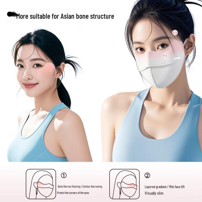 LI-NING Unisex Ice Silk UV Protection Sunscreen Face Mask