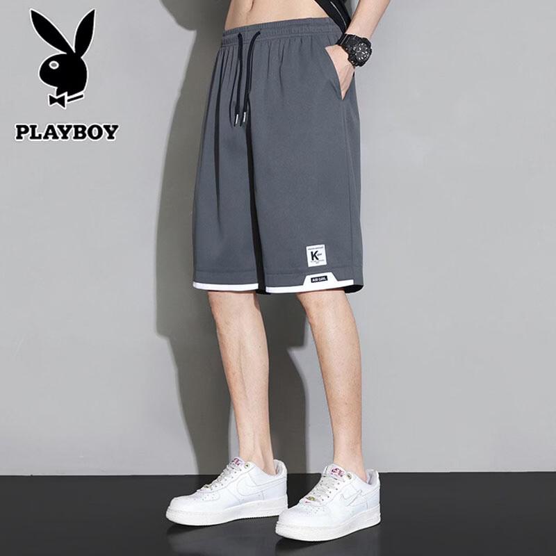 PLAYBOY Men s Summer Casual Loose Straight Fit Shorts 4XL