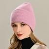 Angora Knitted Hat Angola Fashion Commuter Warm Face Small Solid Color Wool Hat