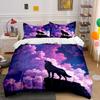 Wolf Art Decorative Three-Piece Set Soft Comfortable Duvet Cover Bedding Set Included 1*Duvet Cover & 2*Pillowcases, Gift