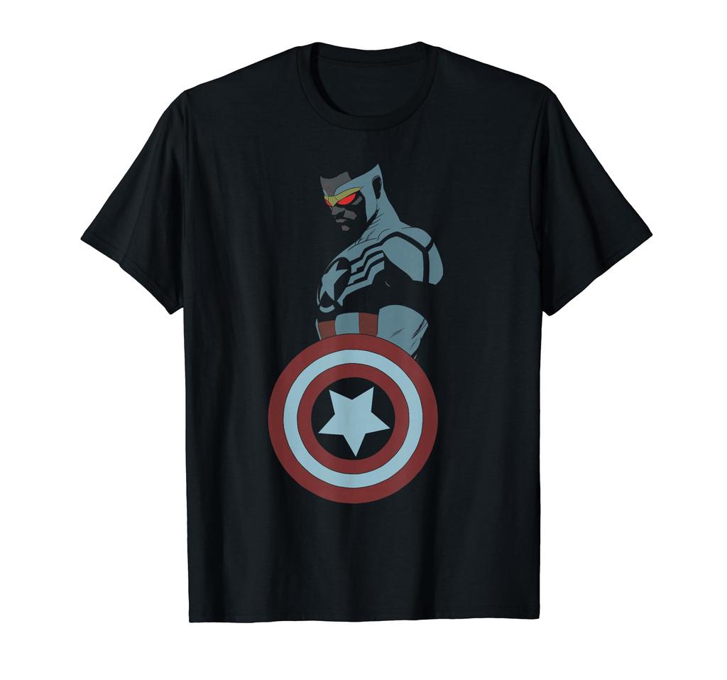Marvel Avengers Sam Wilson Captain America Portrait T-Shirt