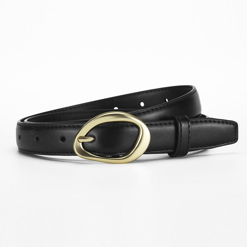

Pu Leather Womens Belt With Vintage Alloy Fastener For Office And Daily Use чёрный