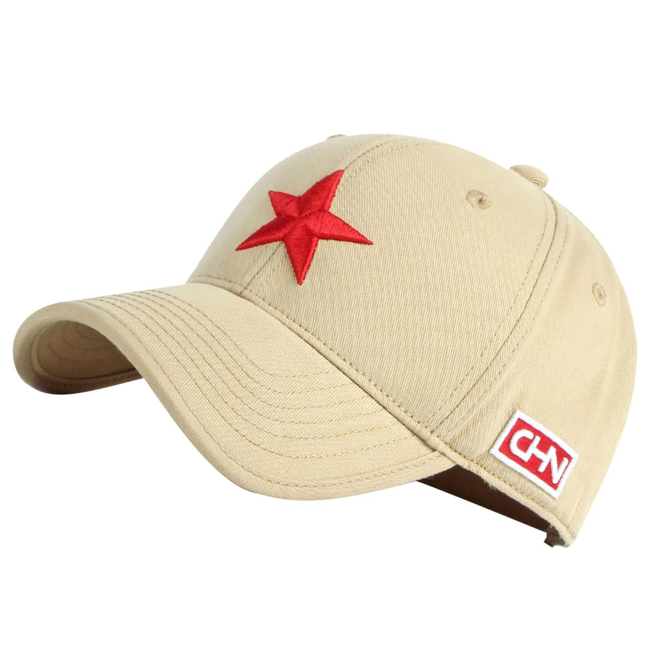 

One Limitation Star English and CP417 Hat, Red, Simple, Brim, Stylish, Letters, Casual, Men s Women s, (Khaki)
