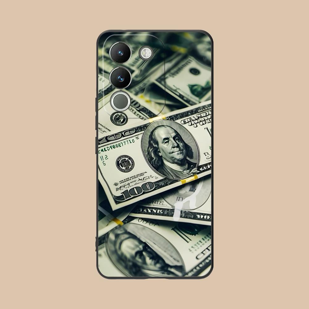 USD Dollar Matte TPU Mobile Phone Case for VIVO V60 V50 V40 V30 V29 V27 V25 V23 Pro Lite 5G Colorful Printing Cover
