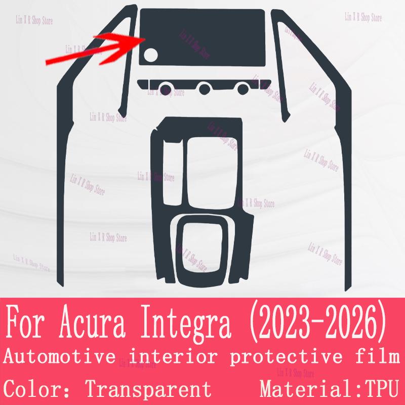

For Acura Integra (-2026) Navigation Center Console Gear Panel Screen TPU Car Interior Protective Film Anti-Scratch Sticker RHD