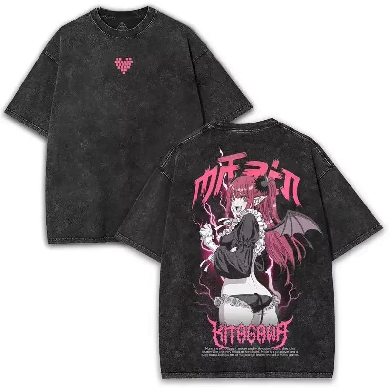 Unisex Japanese Cotton Loose Streetwear T Shirt With Back Print Of Marin Kitagawa Gothic Cosplay Design For Anime T-shirt