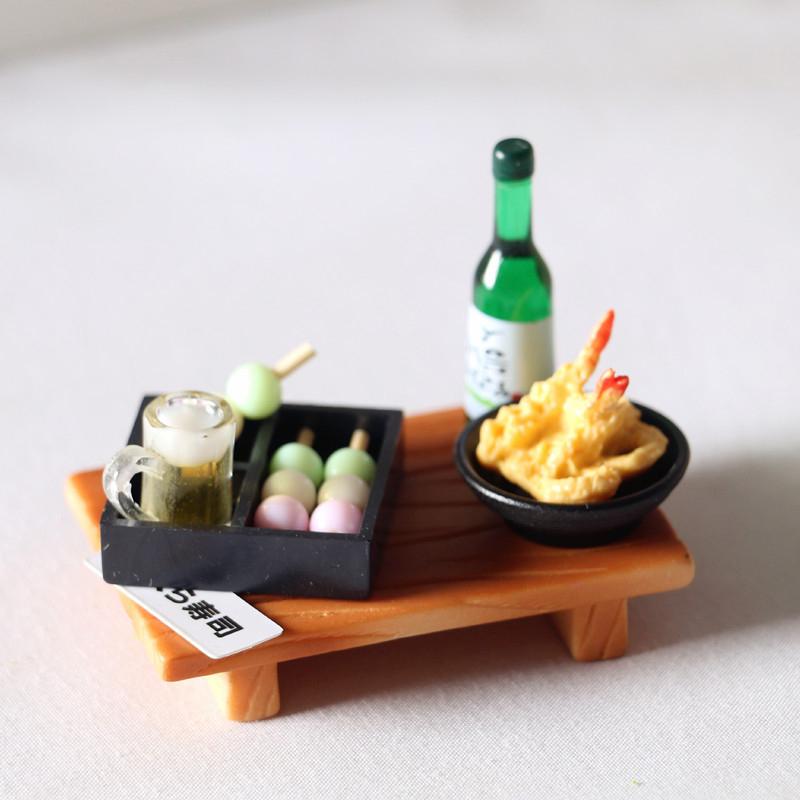 Mini 1/6 Scale Dollhouse Janpanese Sushi Food Kitchen Accessories Toy For Doll