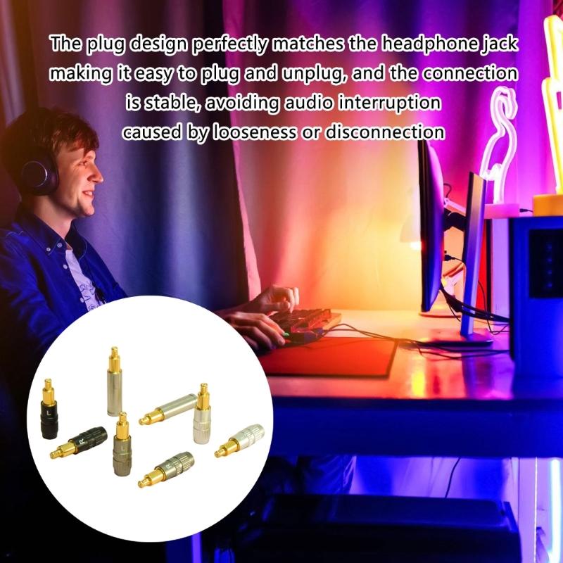 Durability Metal Connectors Headphone Plug for MSR7B ESW750 770H 990H Headsets Plug Enhances Sound Experience