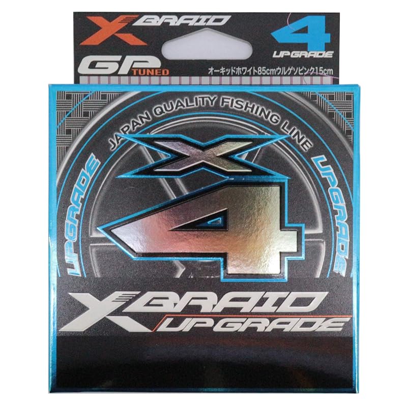 X-Braid Upgrade X4 200m Size 1.5 25lb Orchid White 1m15cm Intervals Urgeso Pink Mark