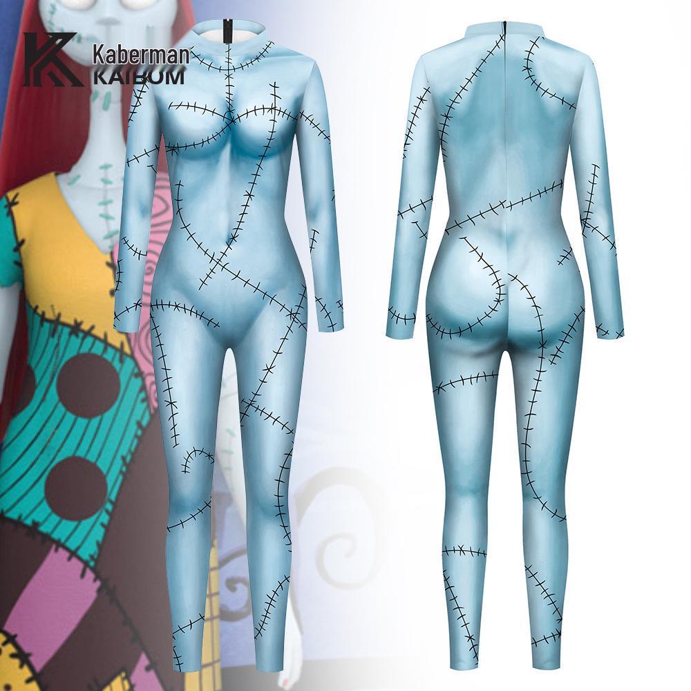 Halloweenský cosplay overal Sally vytištěný na 3D tiskárně