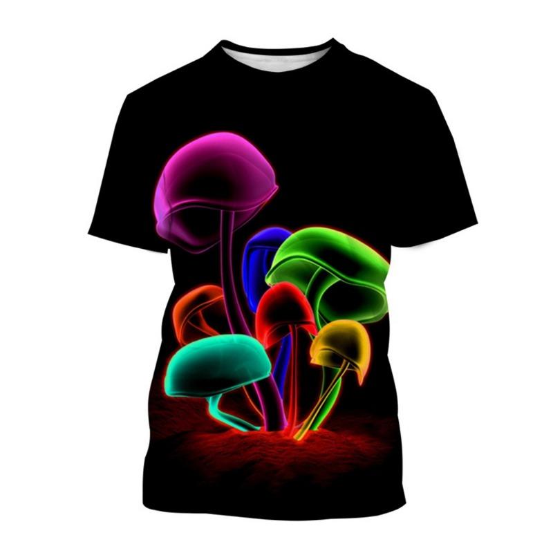 Fashionable Casual Short Sleeved Summer Printed 3D Cool Men's Women's T-shirts with Creative Stripes Shirt