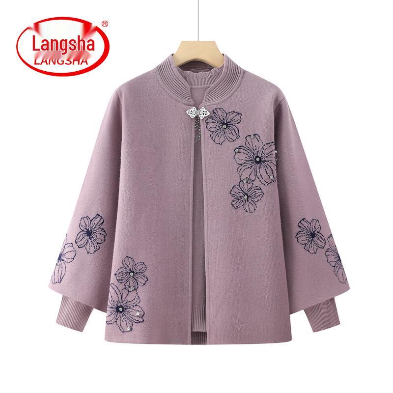 

LangSha Women s Plush Autumn/Winter Cardigan Set XL