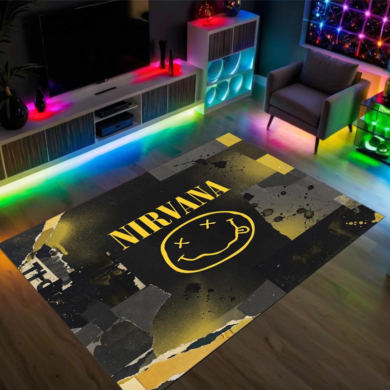 Nirvana Design Crystal Velvet Carpet Cozy Non?Slip Printed Rug For Bedroom Living Room Entrance