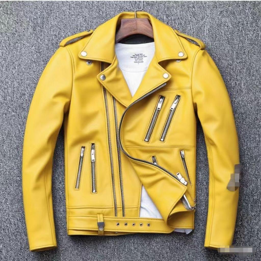 Autumn and winter new men's leather jacket washed locomotive men's leather jacket new fashion clothing