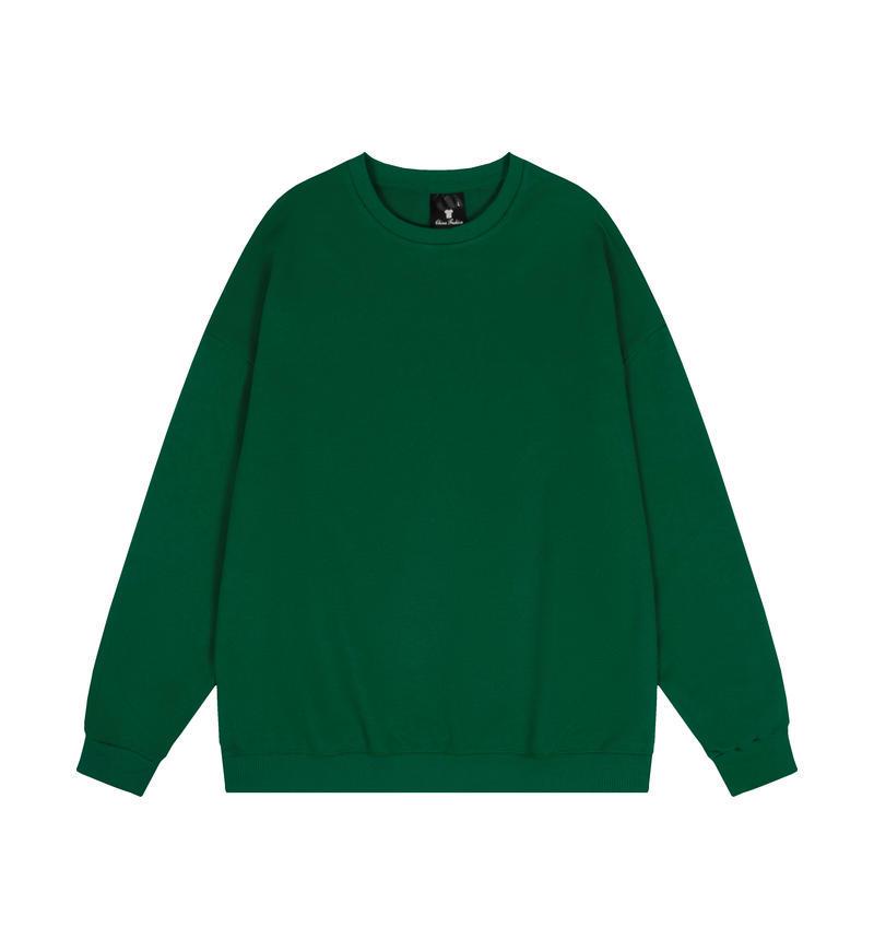 Loose Solid Color Round Neck Hoodie - Unisex Long Sleeve for Couples, Spring & Autumn