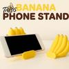 Funny Desk Accessories for Office Cute Banana Phone Stand, Fun Desktop Holder, 3D Printed Decorative Cell Cradle Creative Ornament, Stress Relief Gift