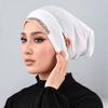 New Design Leaking Ears Caps Women Inner Hijab Muslim Turban Soft Premium Jersey Hijab Open Caps Solid Color Base Tube Caps