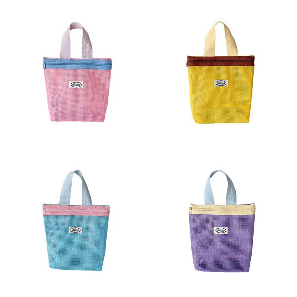 Skin Care Storage Bag Korean Storage Bag Mesh Zipper Makeup Bag Women Cosmetic Bag  Girls Lady