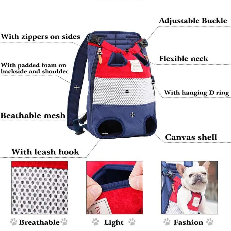 New Pet Backpack Cat Dog Travel Bag Carrying Small Medium Dog Bulldog Dog Transport Dog Bag Travel Bag