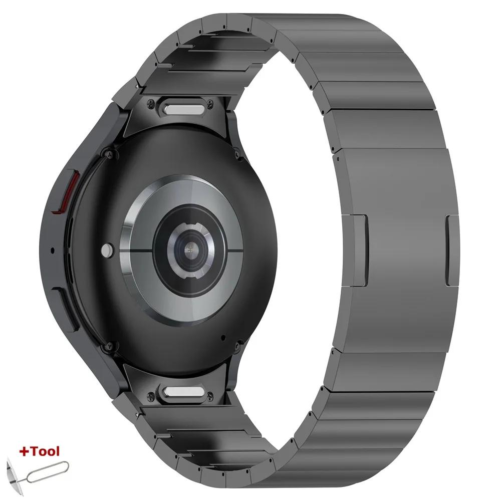 No Gaps Titanium Strap for Samsung Galaxy Watch 7 6 5 4 44mm 40mm Quick Fit Metal Band for Galaxy 4 6 Classic 5Pro 45mm Bracelet