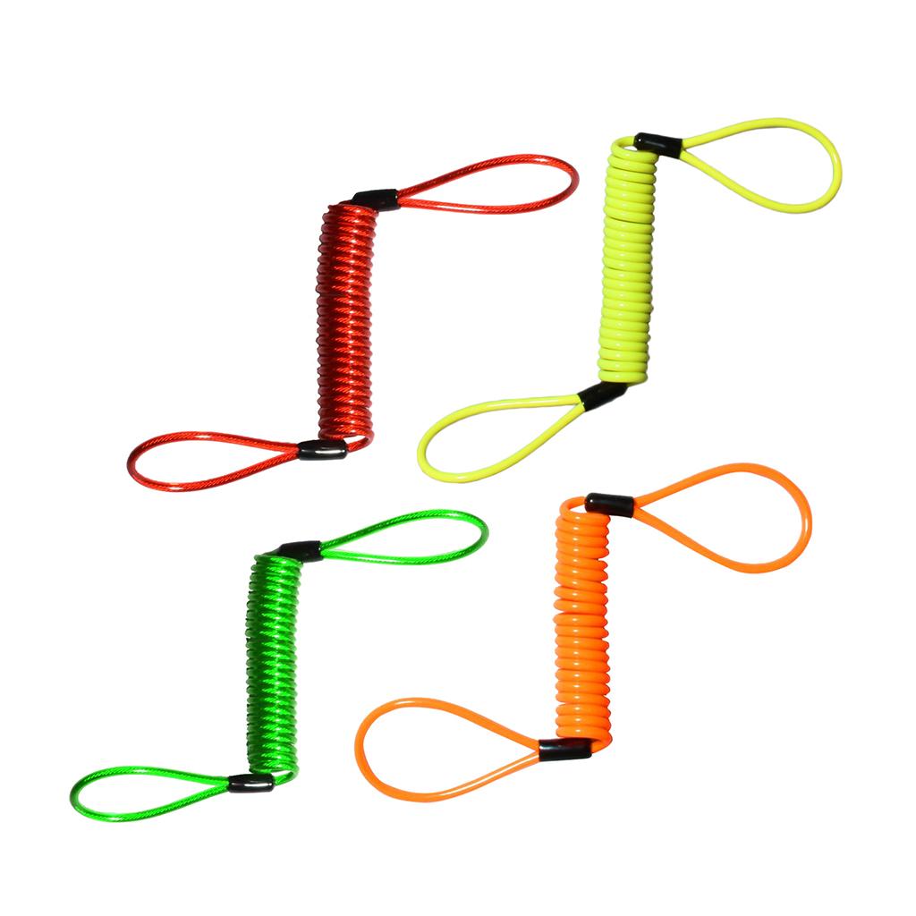 Spring Rope Wheel Vehicle Lock Reminder Cable Lanyard Coil Alarm Wire Security for Bicycle Motorbike