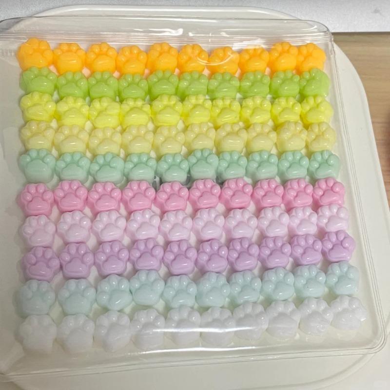 Mini Cat Paw Dropper Mold DIY Decompression Kneading Toy Mold Self-made Fire Paint Seal Wax Granule Mold Baking Candy Mold