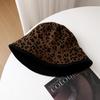 Womens Leopard Print Winter Hats For Women Fisherman Retro Warm Beanie Cap , Fashion Headwear For Cold Season, Unisex Vintage