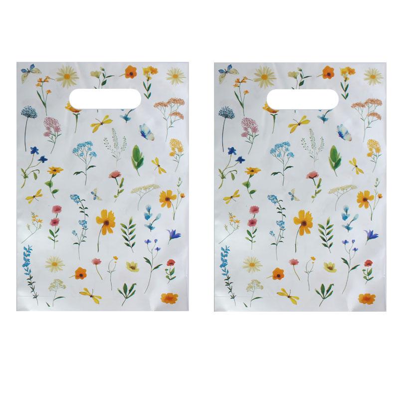 Wildflower Tote Bag: Biscuit & Candy Birthday Party Favor Bag with Pearlescent Film Decoration