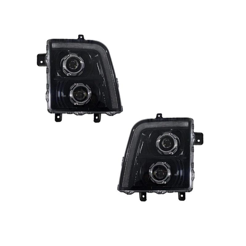 LED Headlight Assembly with Flowing Turn Signal for Dongfeng Tianjin First Gen - High Brightness Double Lens