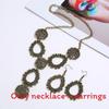 Water Chic Geometric Drop Necklace Set With Alloy Pendant And Chain Spring For