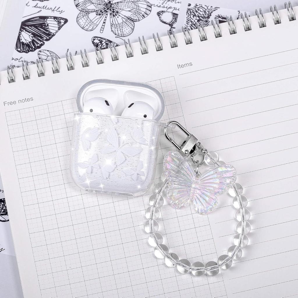 ULAK Compatible with AirPods Case Cover, Butterfly