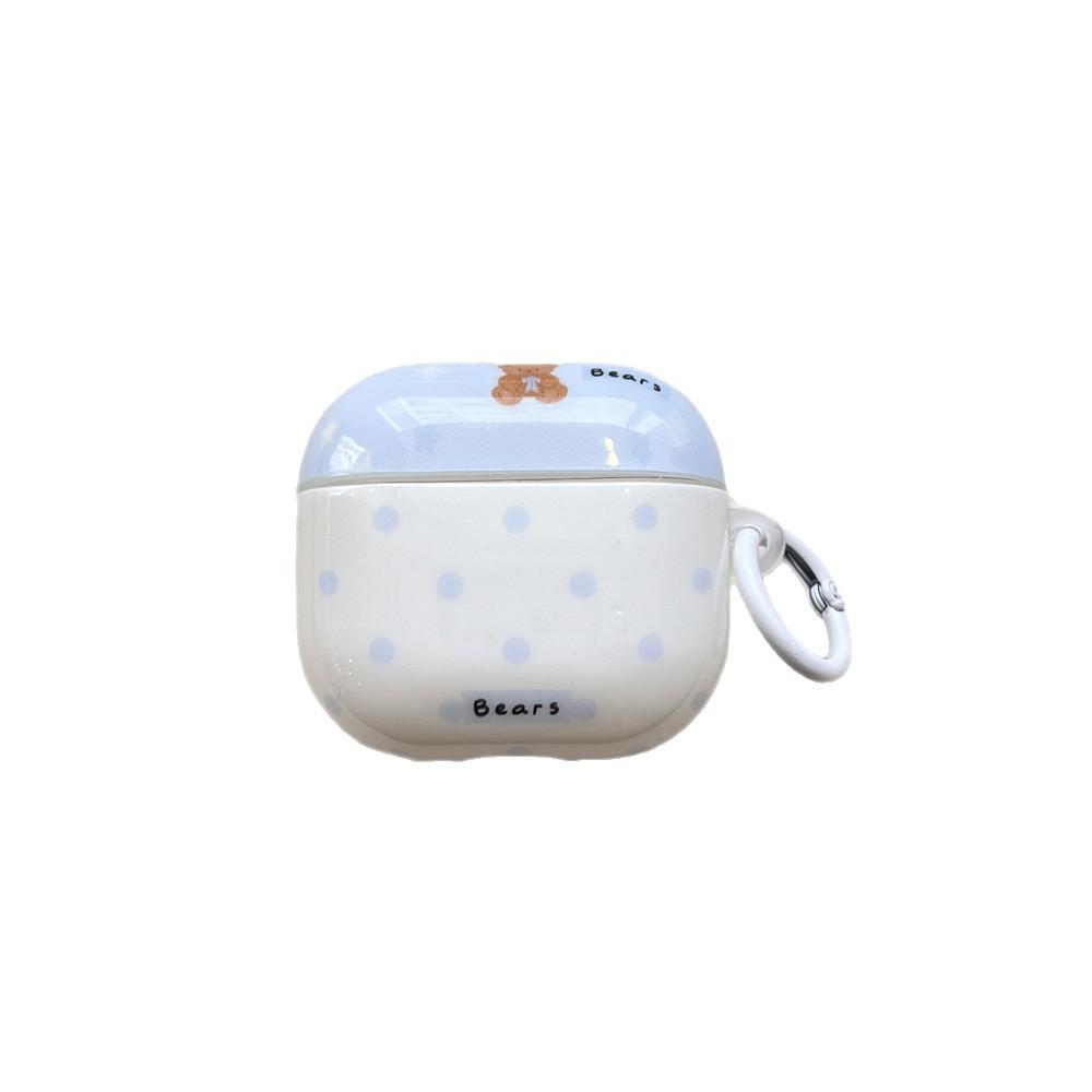 Ins Korean polka dot bear is suitable for AirPods pro1 generation protective case 1 generation pro1 apple bluetooth headset case