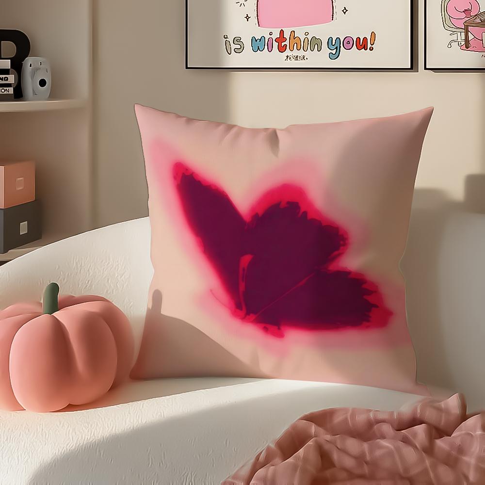 Dreamlike BButterfly Film Dreamy Cushion Cover Pillowcase Short Plush Invisible Zipper Room Sofa Cushion Cover