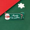 Cartoon Snowman Side Clip Elk Christmas Hair Clip Gift Acrylic Hair Clip  Party