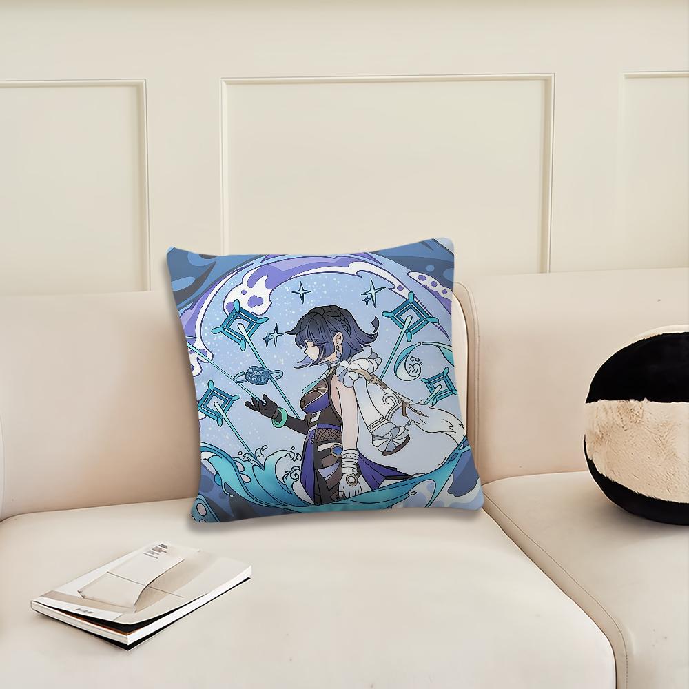 Game Genshin Impact girl a cushion cover Pillow Cover Decoration Room Home Sofa living Office Car Nordic Simplicity