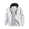 Men's Solid Color Zipper Sweatshirt Men's Sports Large Size Casual Sweatshirt Jacket