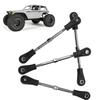 Ongwan RC Steering Rod, 4-Piece RC Steering Tie Rod Adjustable Rear Upper Linkage Rod for 110 RC Off-Road Cars