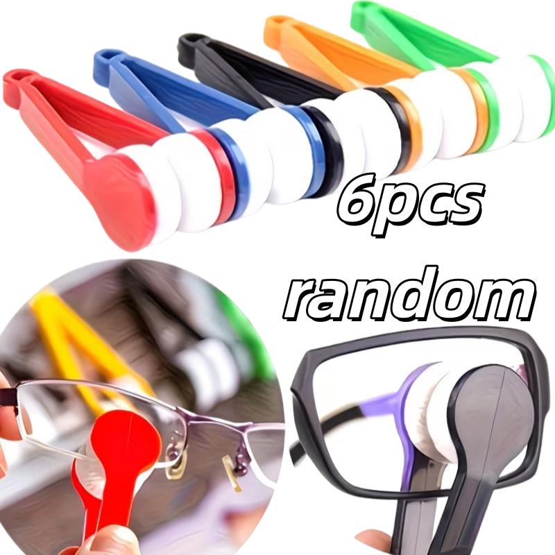 

6pcs random Soft Microfiber Eyeglass Brush Set – Gentle Scratch-Free, Portable with Keychain Hole