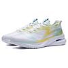 Li Ning Abrasion Resistant Breathable Low Top Running Shoes Men's White Green ARST009-2