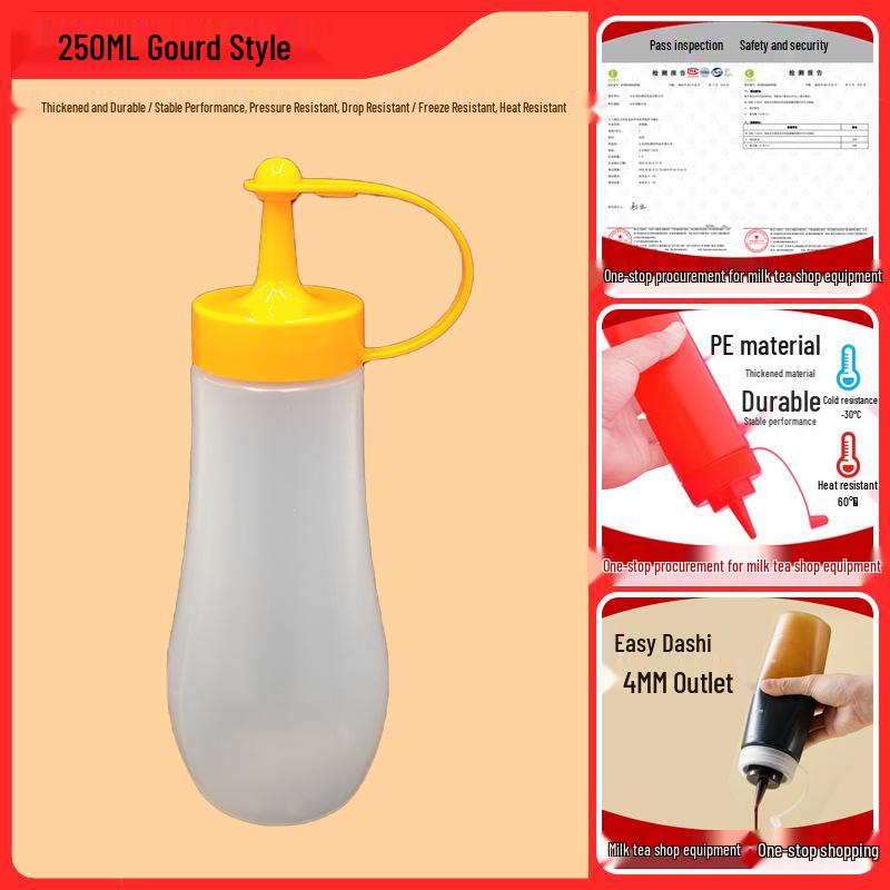 Graduated Squeeze Bottle for Sauces and Dressings - Pointed Tip for Precision